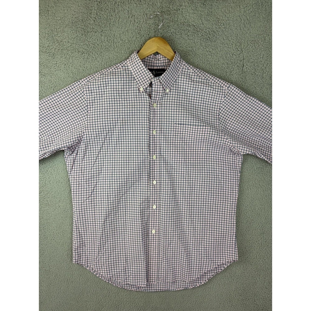 Ralph Lauren Shirt Mens Large Multicolor Check Short Sleeve Button Down Casual